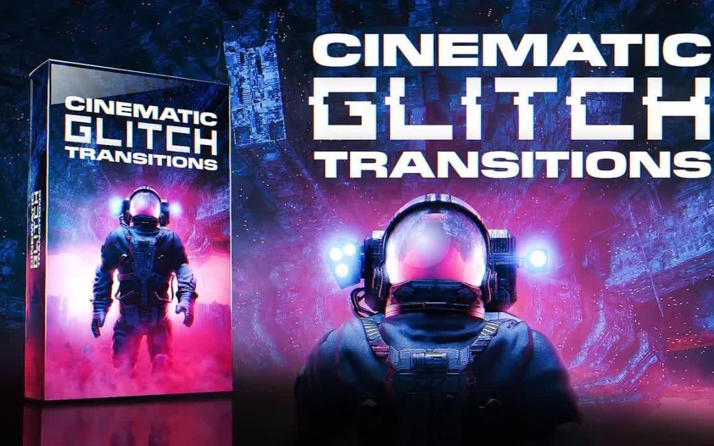 PR模板-电影故障毛刺干扰视觉特效转场过渡动画Cinematic Glitch Transitions